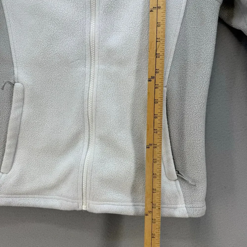 The North Face Fleece Jacket Women's Size S/P White Grey Casual Outerwear Preppy - Picture 13 of 14